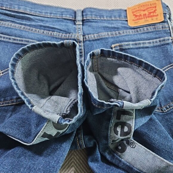 Levi's 502 Jean 20Reg Blue Tapered Leg Denim Tag 30x30 LEVI'S Spelled Out On Leg - Picture 7 of 16